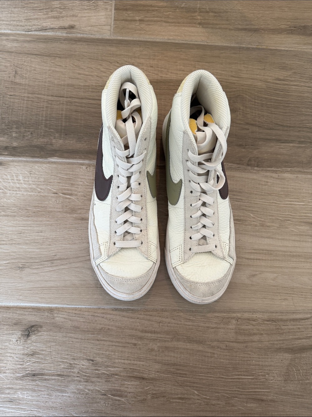 Nike 8 1/2 Blazer Mid 77 python heel high top sneakers